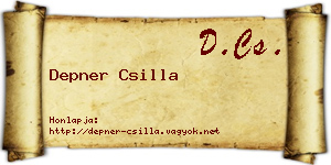 Depner Csilla névjegykártya